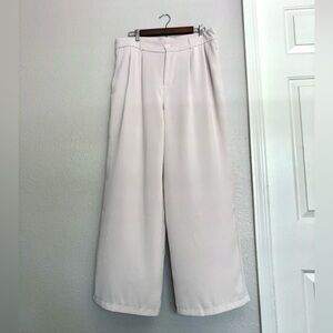 Elegant White Women's Wide-Leg Pants